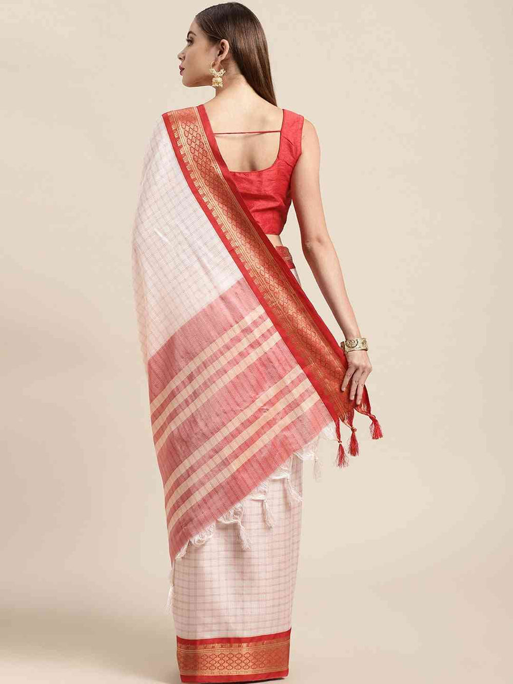 Self Butti Uppada Cotton Silk Saree at Vastranand.