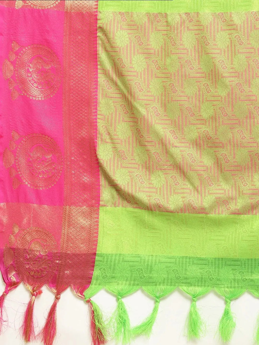  Uppada Cotton Silk Saree With Self Butti Design