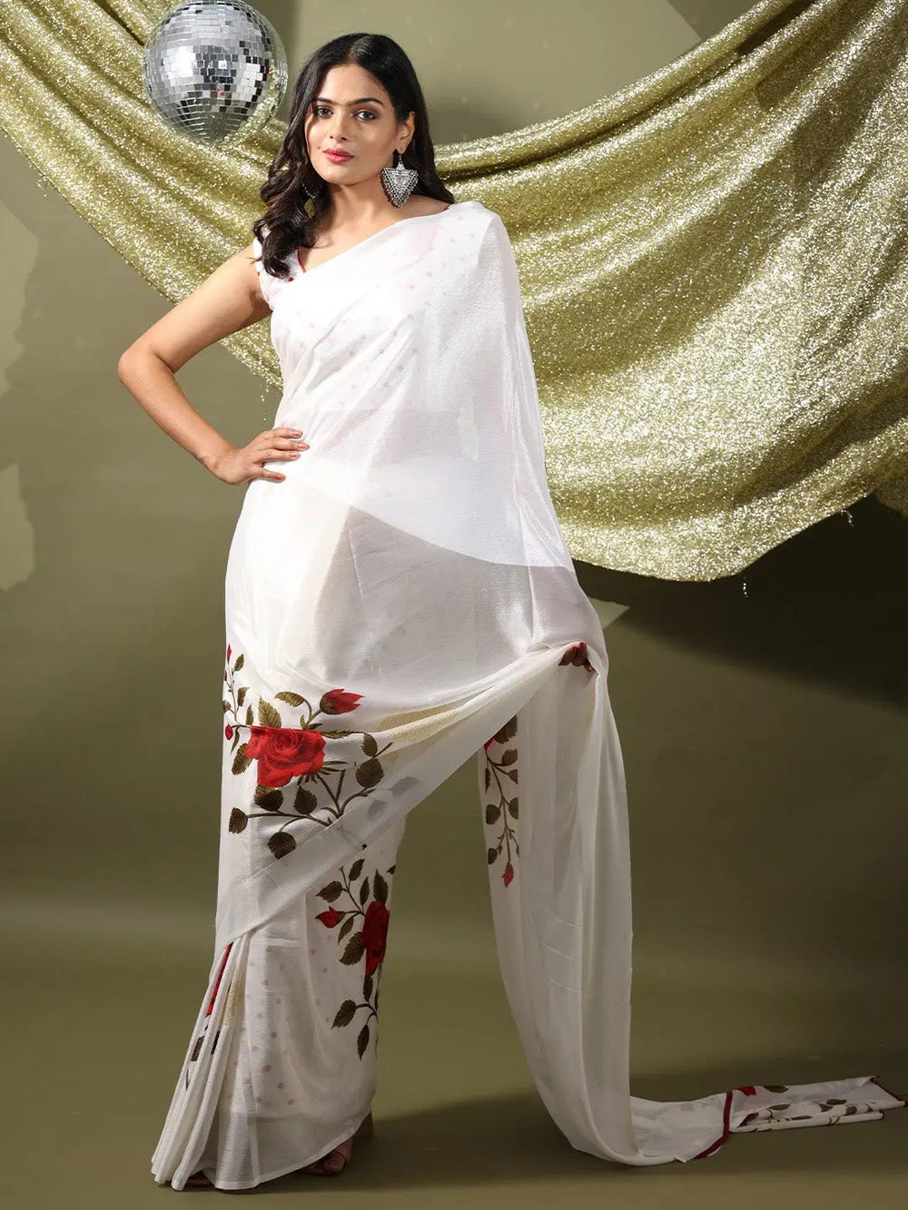 Soft Georgette Designer Saree Multi Colored Party Wear