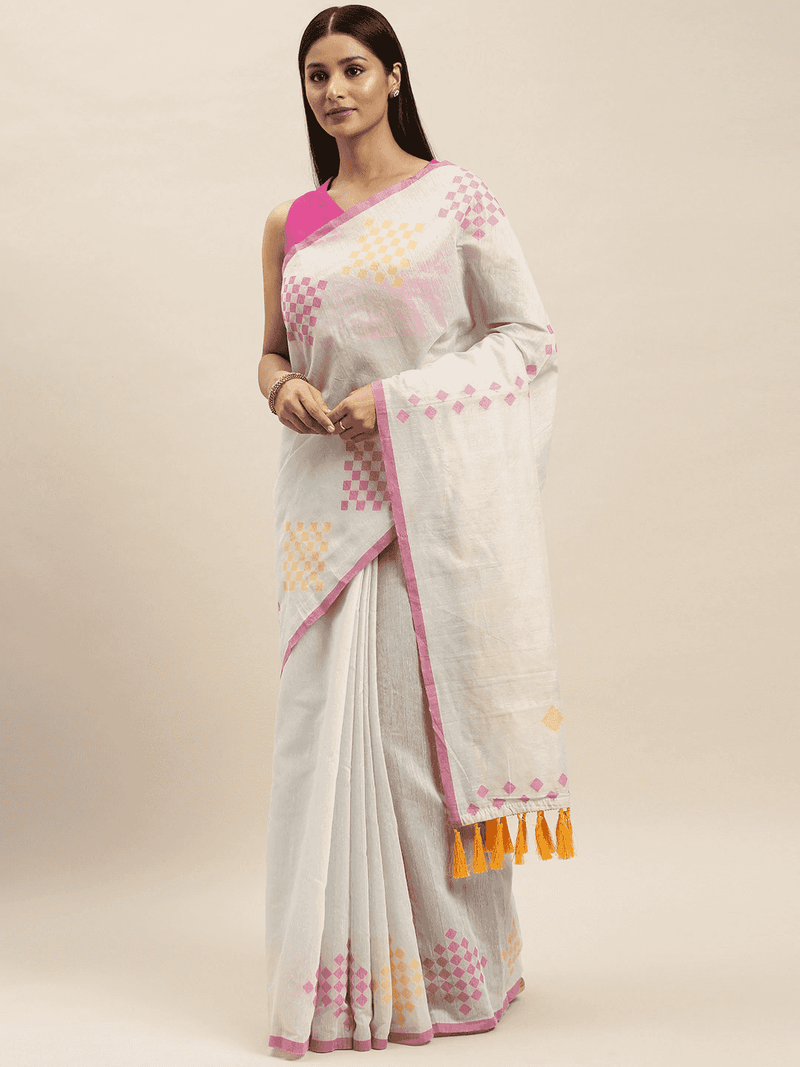 Cotton Silk Resham Minakari Sarees 
