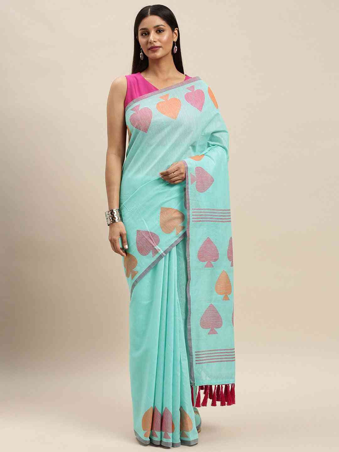 Cotton Silk Resham Minakari Sarees 
