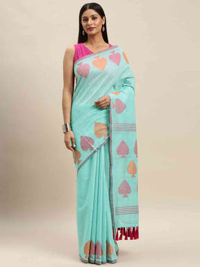 Cotton Silk Resham Minakari Sarees 