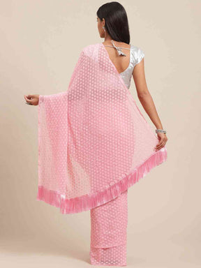 Pure Soft Georgette Self Weaving Saree 