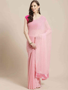 Pure Soft Georgette Self Weaving Saree 