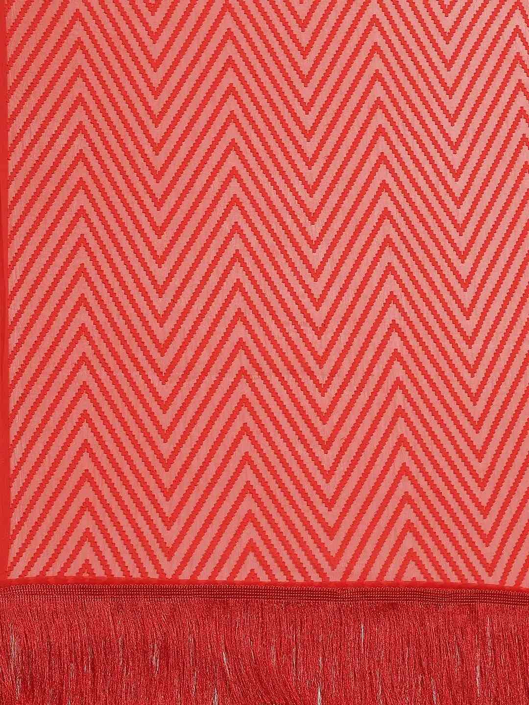 Pure Soft Georgette Self Weaving Saree 