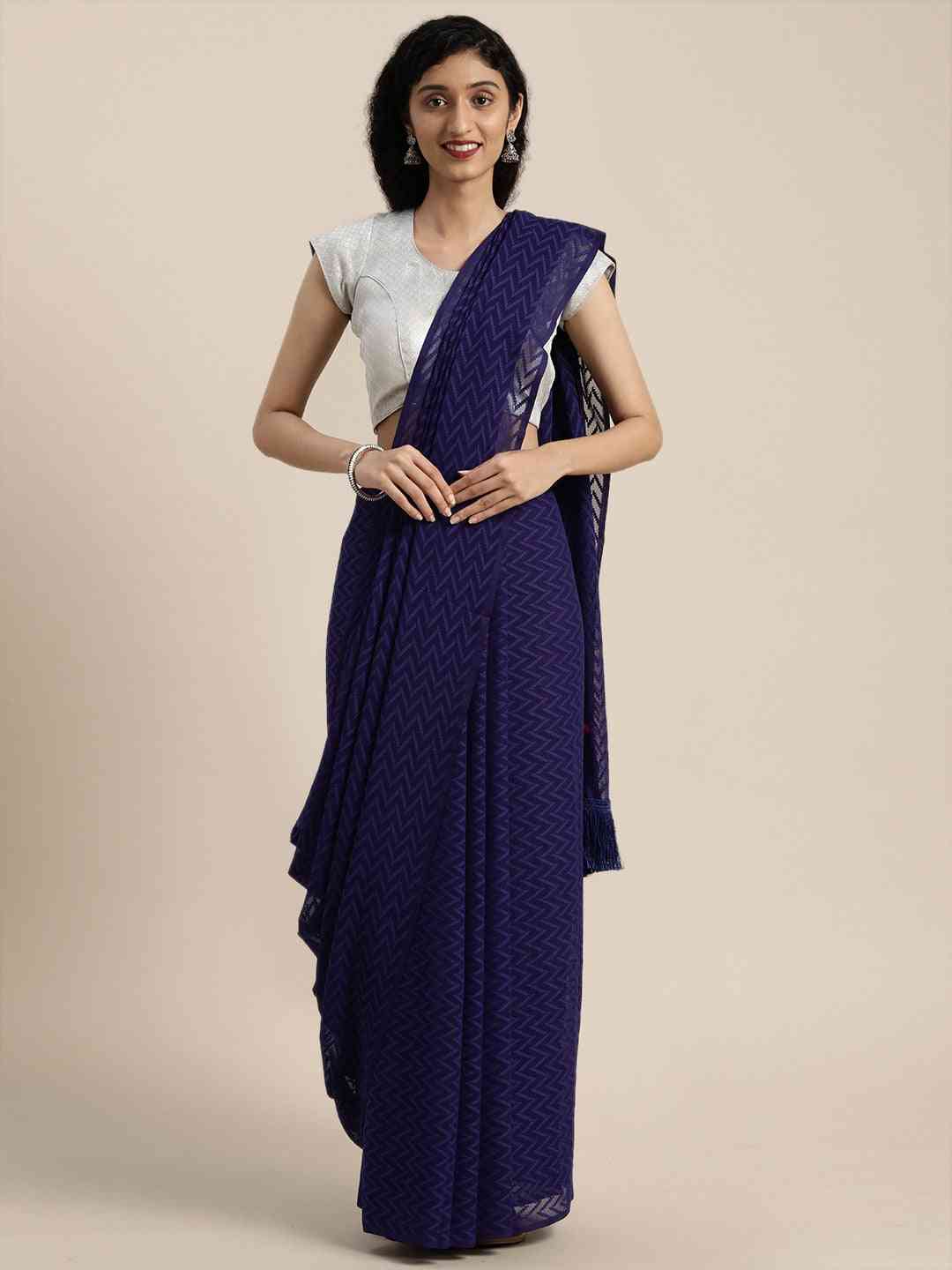 Stylish Pure Soft Georgette Geometric Print Party Wear Saree
