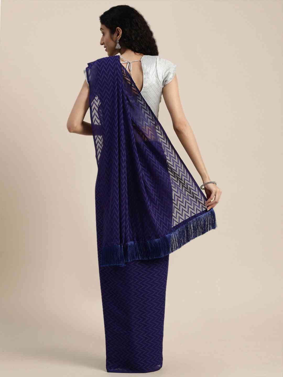 Stylish Pure Soft Georgette Geometric Print Party Wear Saree