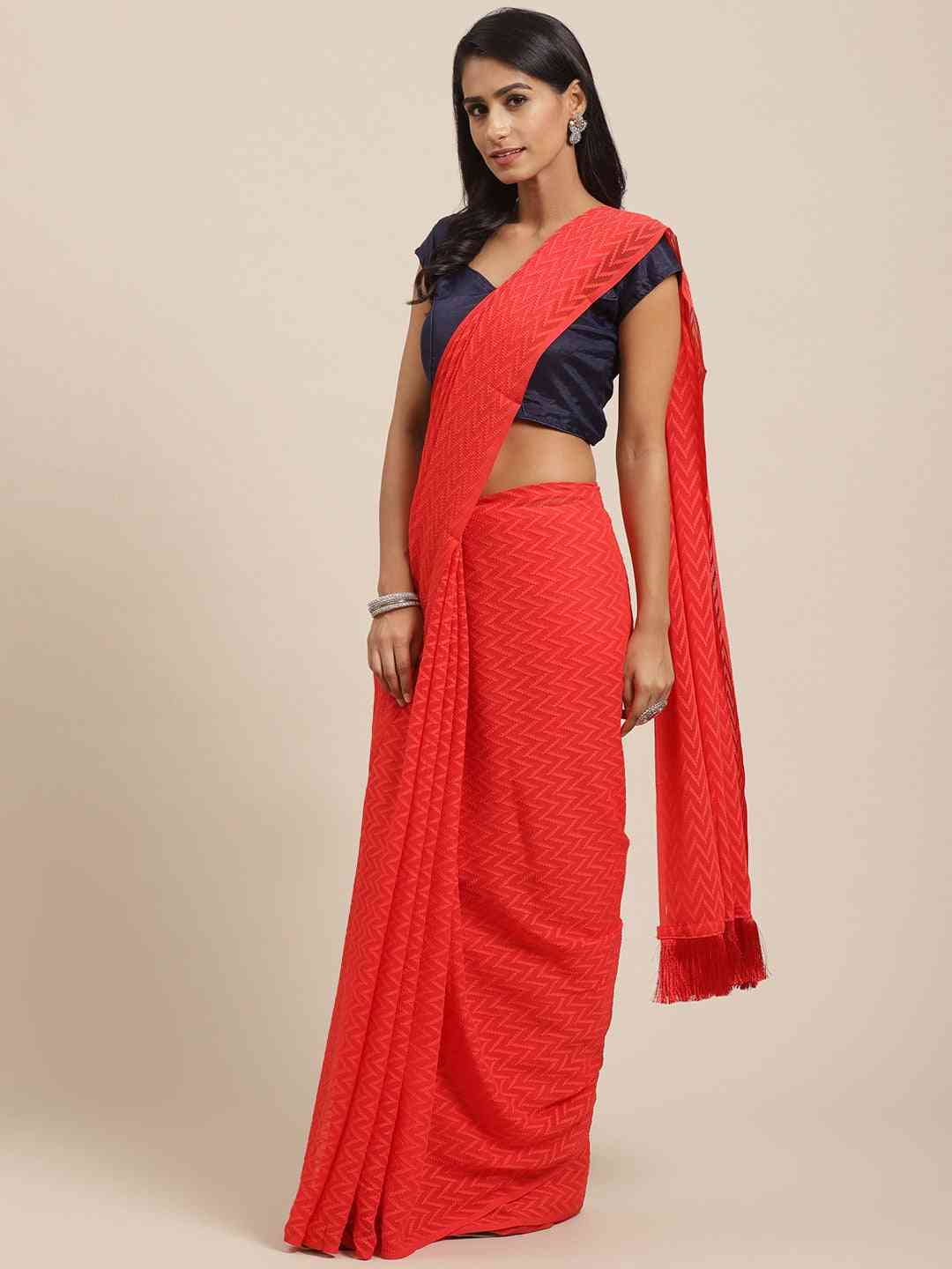 Pure Soft Georgette Self Weaving Saree 
