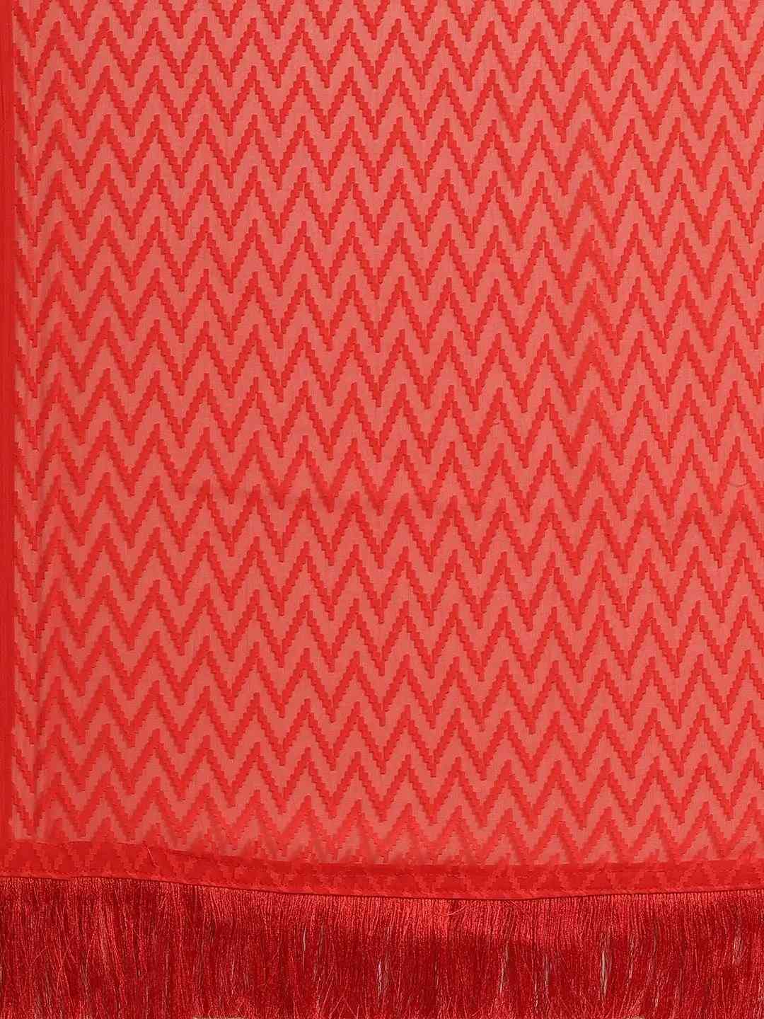 Pure Soft Georgette Self Weaving Saree 