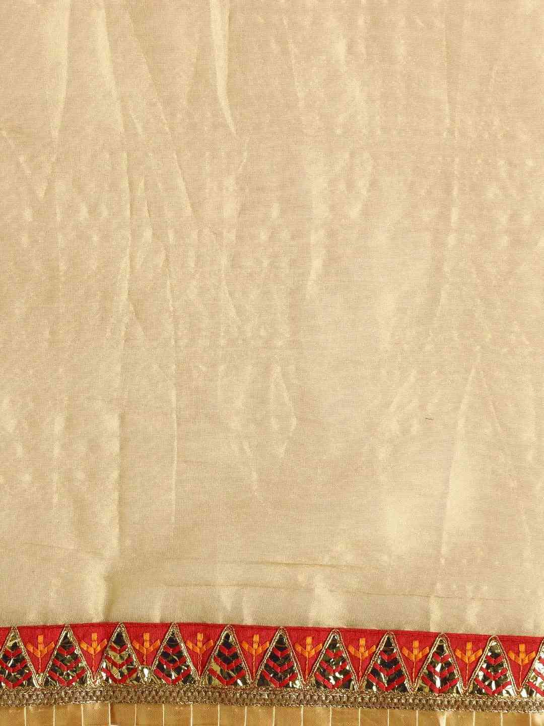 Poly Chiffon Foil & Bandhej Print Festive Saree