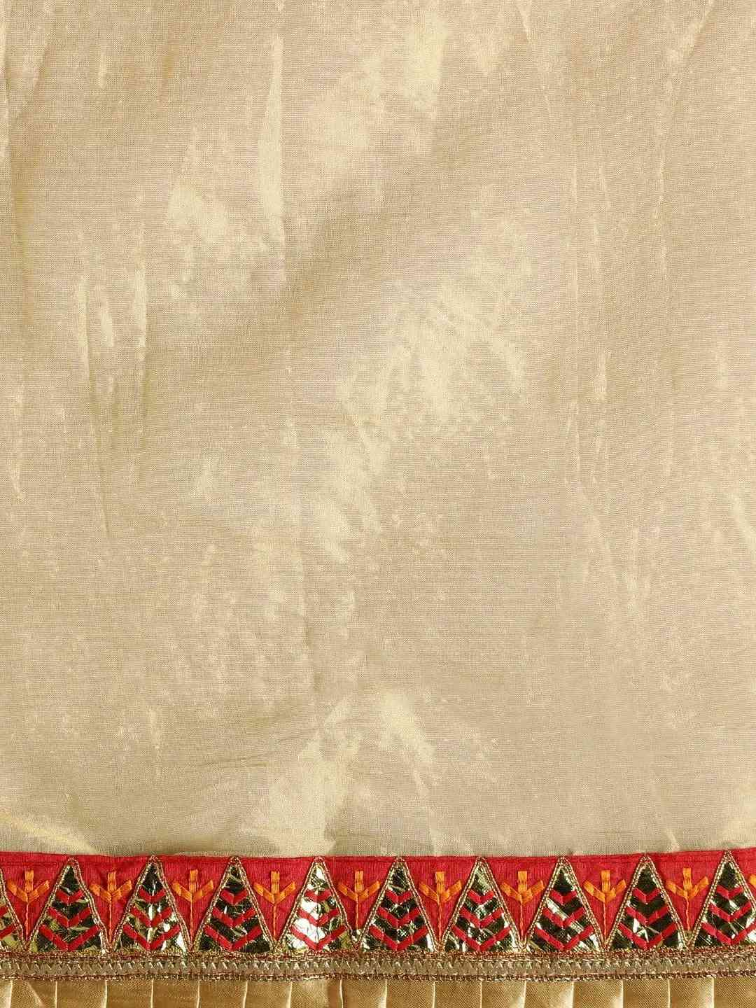 Poly Chiffon Foil & Bandhej Print Festive Saree