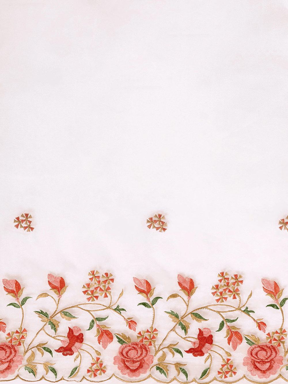 Soft Orgenza Embroidered Foil Print Saree