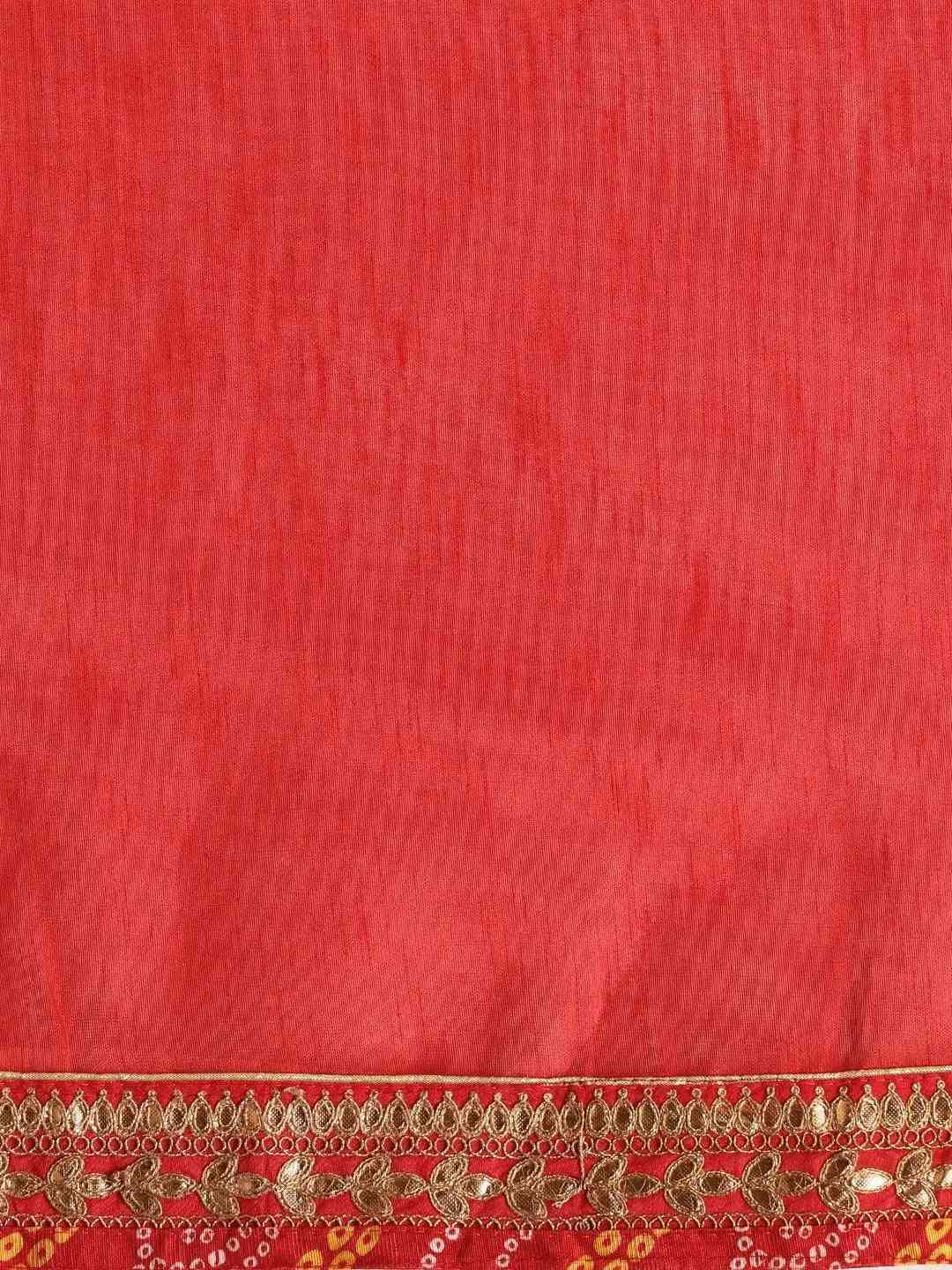 Poly Chiffon Gota Patti Work Saree