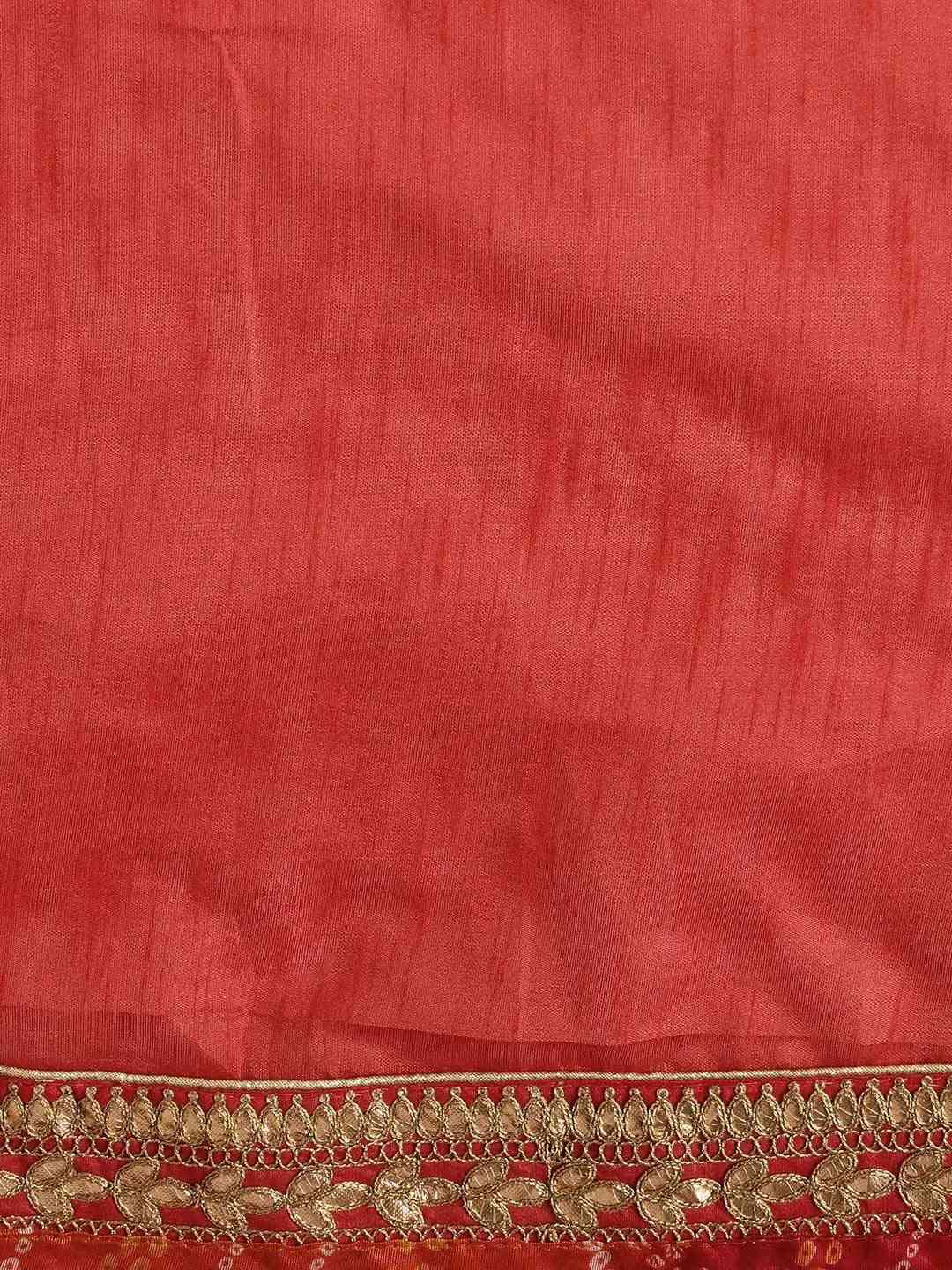 Poly Chiffon Gota Patti Work Saree