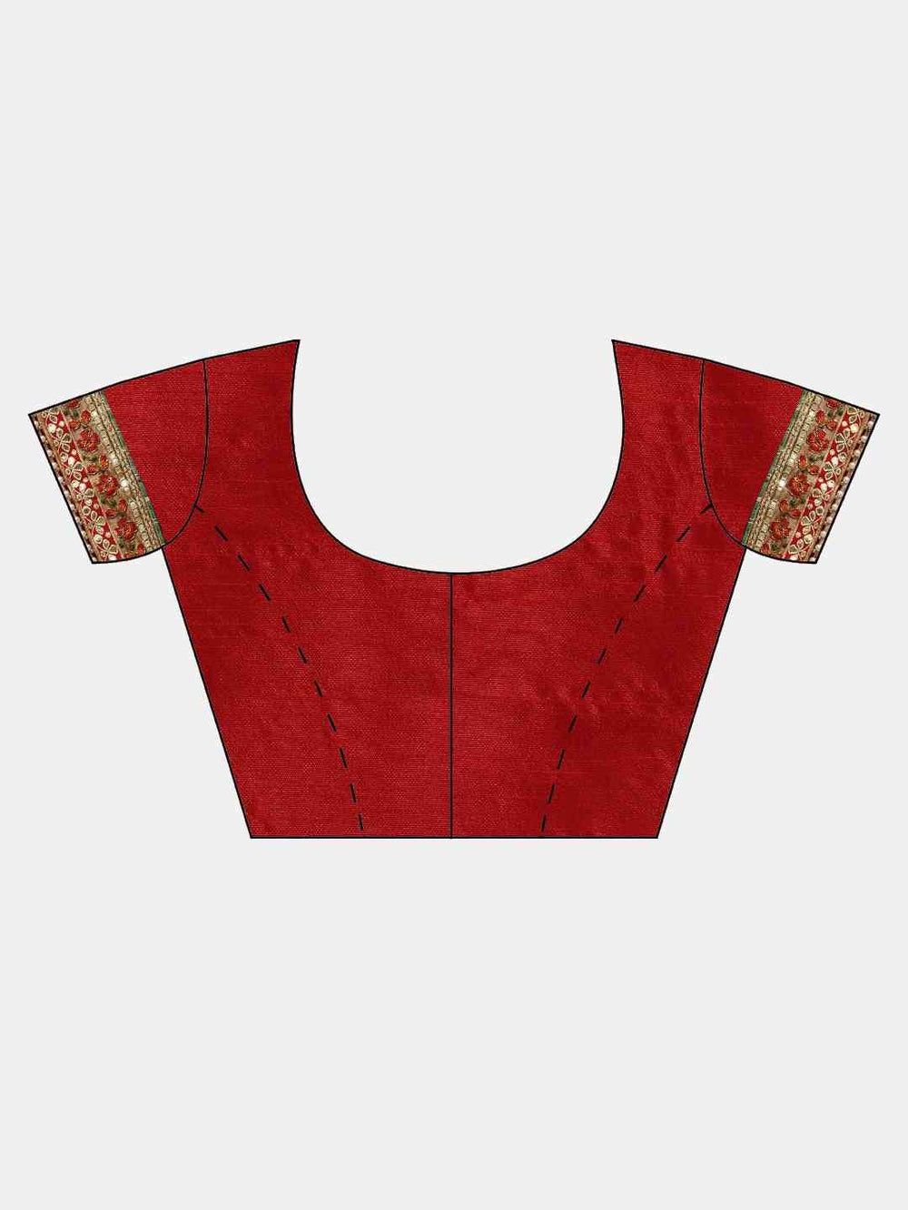 Half-Half Poly Chiffon Bandhani Print Saree 