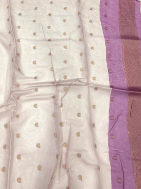 Dusty Lavender Flower Vely Print Saree

