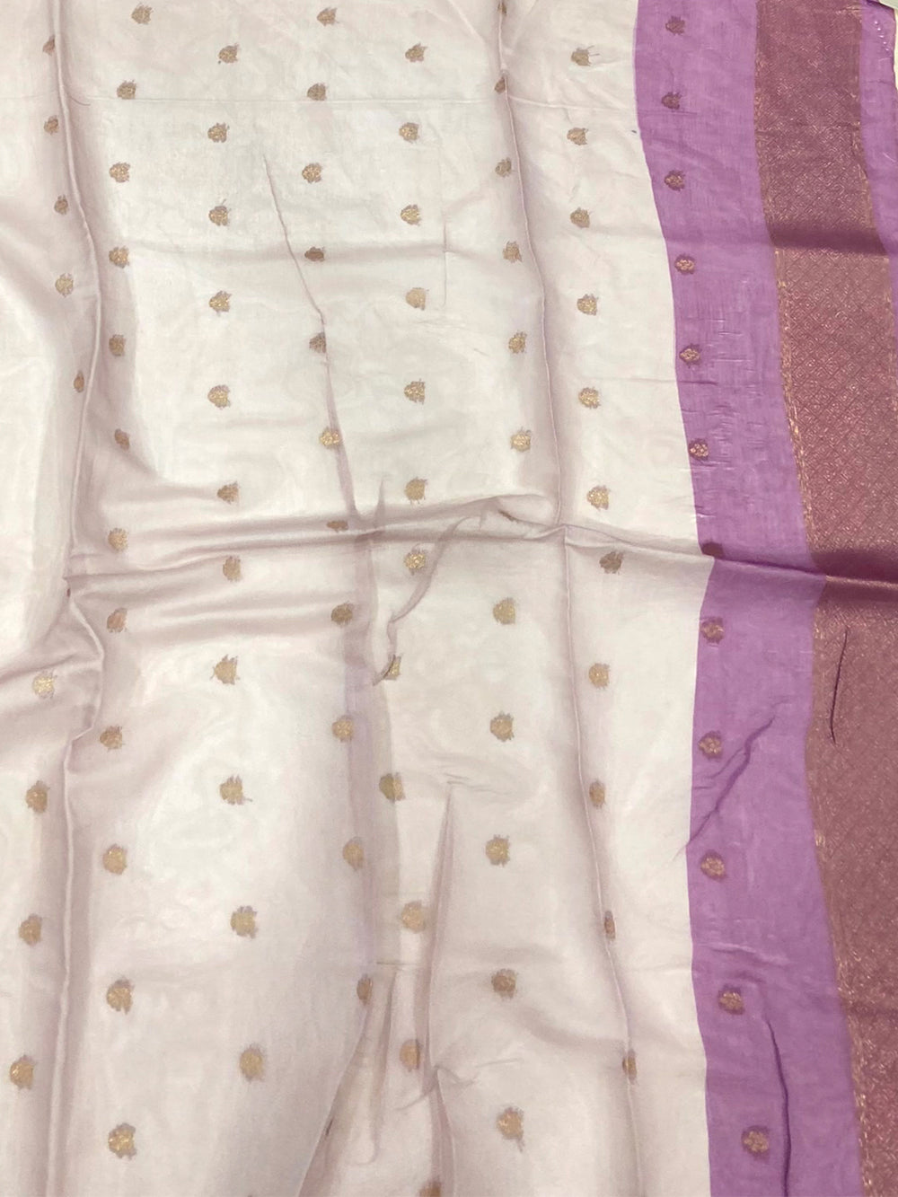 Dusty Lavender Flower Vely Print Saree