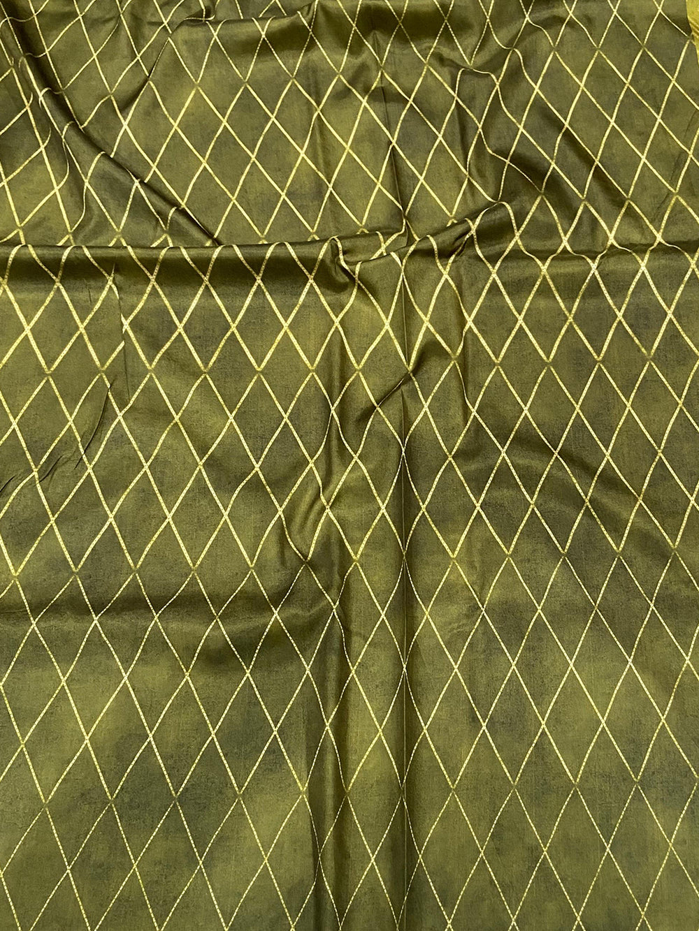 Olive Leheriya Gamthi Silk Sarees