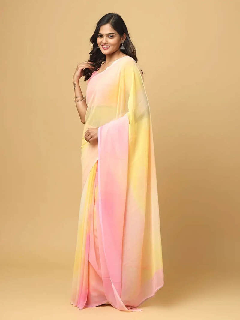 Ombre Soft Georgette Digital Print Saree