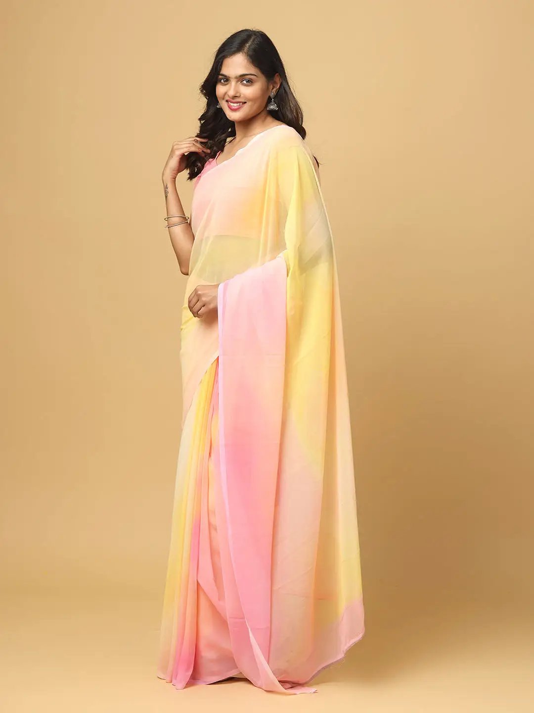 Ombre Soft Georgette Digital Print Party Wear Saree