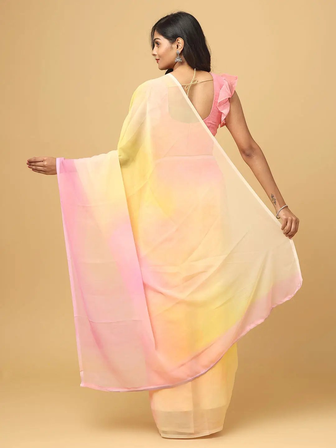 Ombre Soft Georgette Digital Print Party Wear Saree