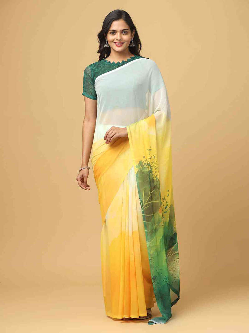 Ombre Soft Georgette Digital Print Saree