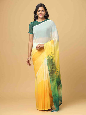 Ombre Soft Georgette Digital Print Party Wear Saree