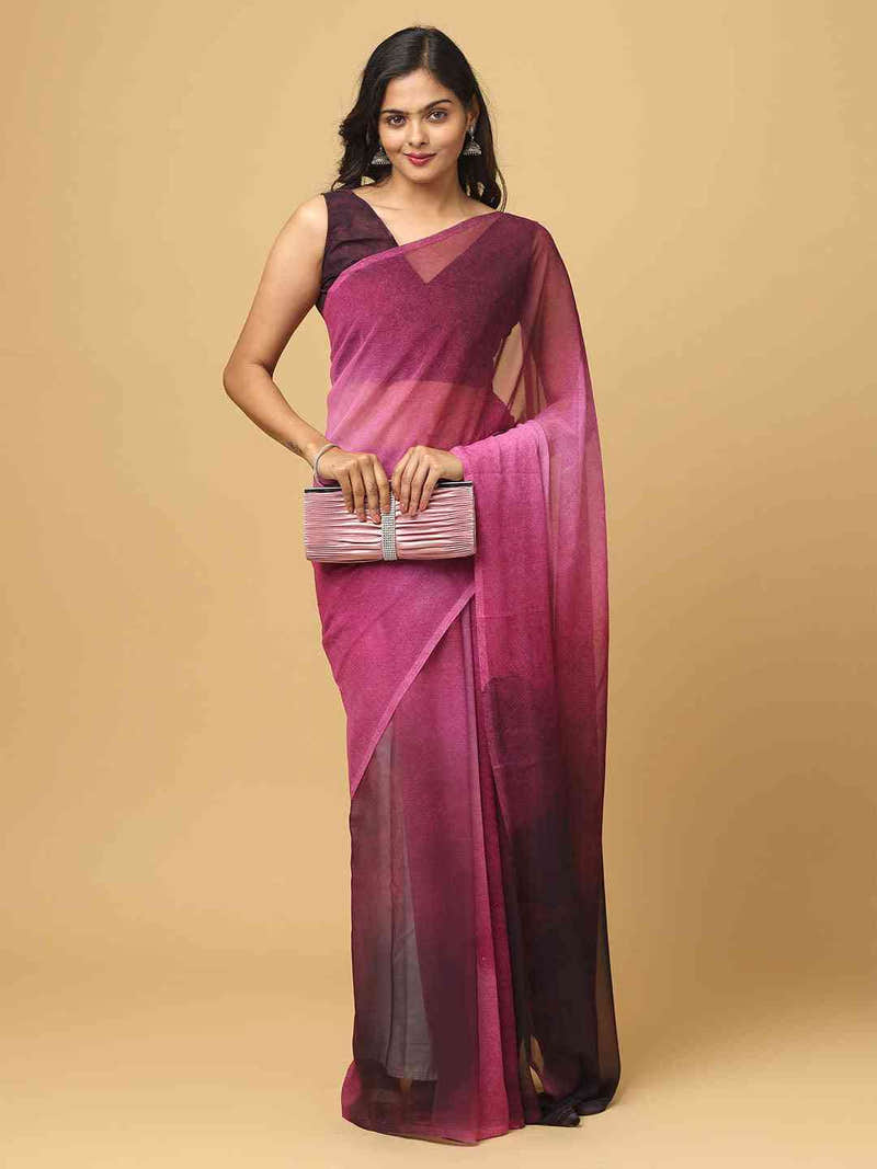 Ombre Soft Georgette Digital Print Saree
