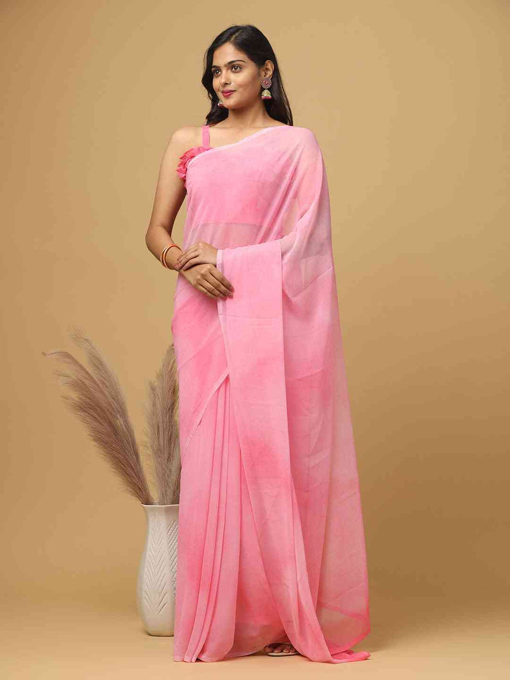 Ombre Soft Georgette Digital Print Party Wear Saree