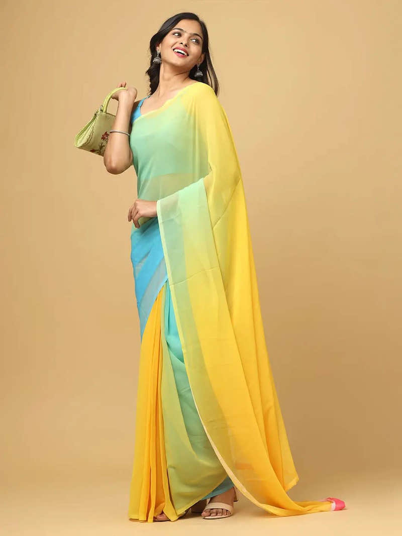 Ombre Soft Georgette Digital Print Saree
