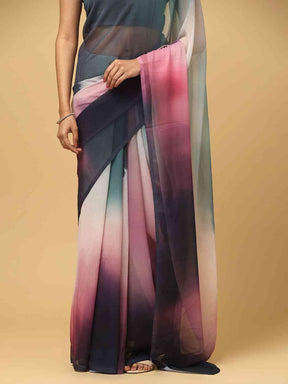  Ombre Soft Georgette Digital Print Party Wear Saree