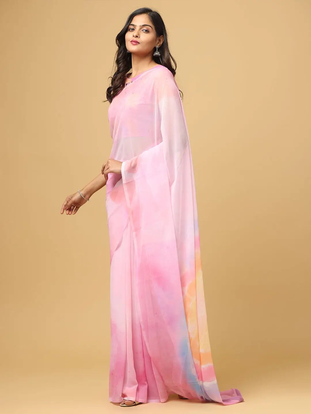 Ombre Soft Georgette Digital Print Party Wear Saree