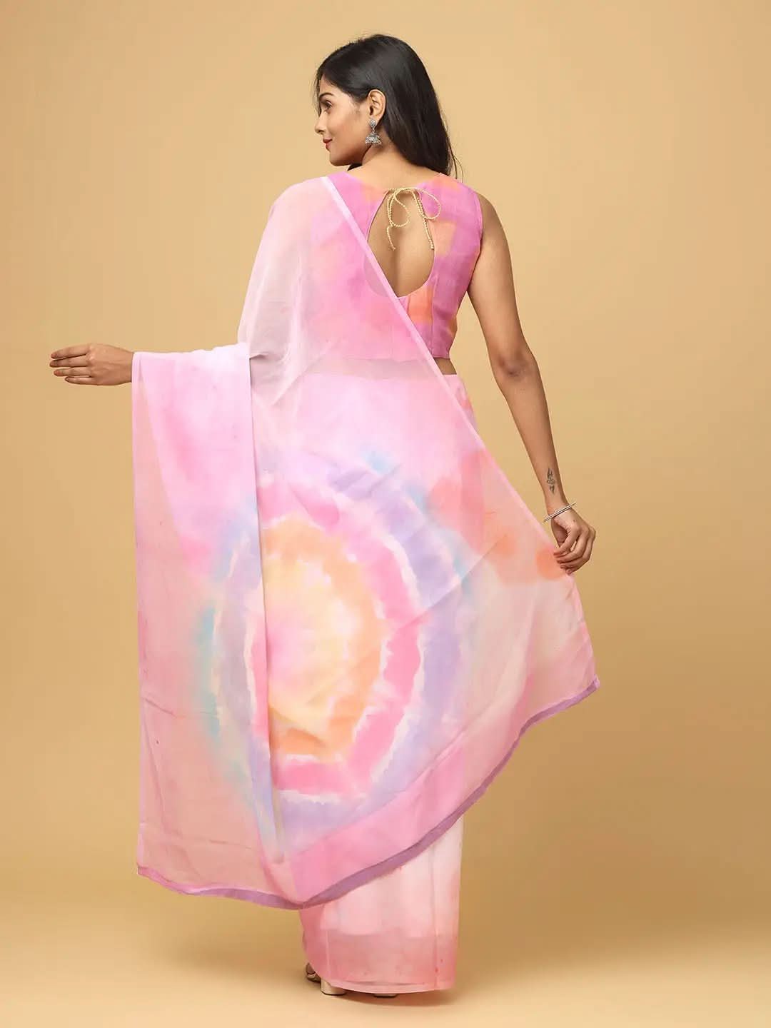 Ombre Soft Georgette Digital Print Party Wear Saree