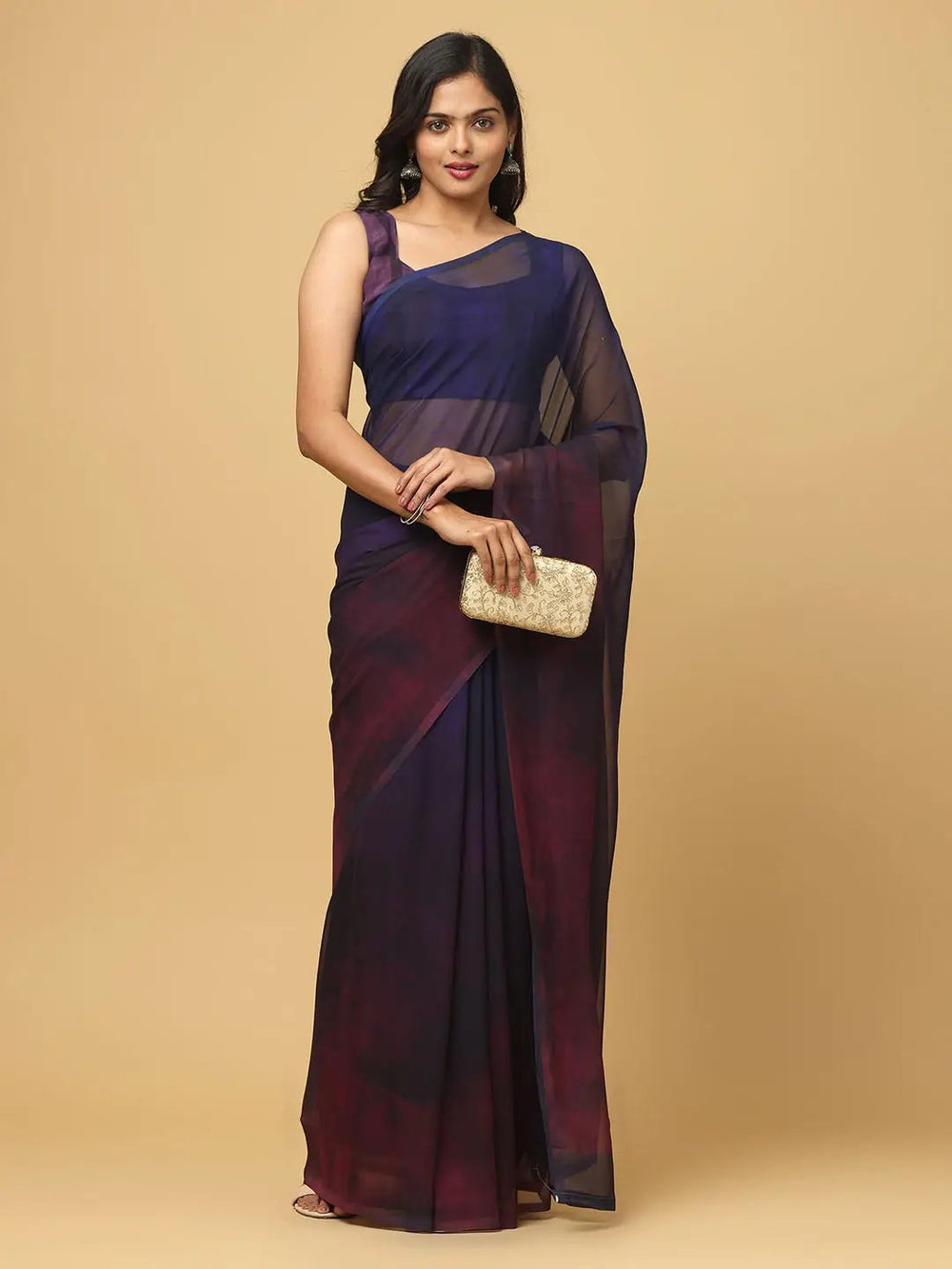 Ombre Soft Georgette Digital Print Party Wear Saree