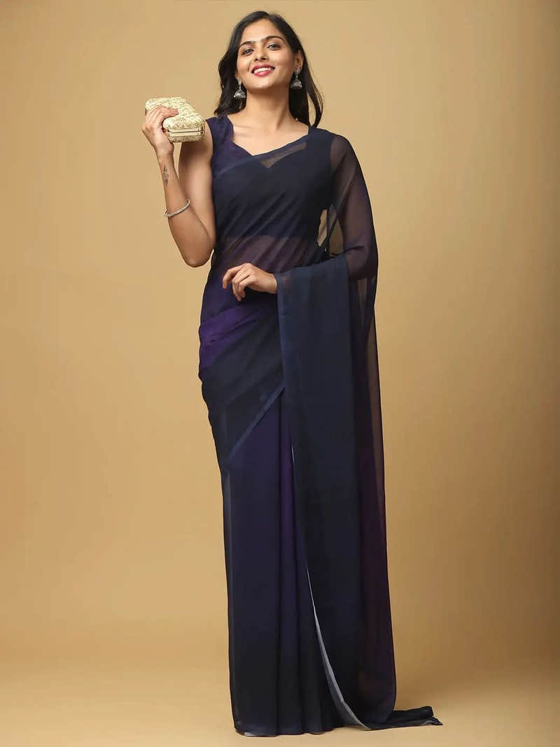 Ombre Soft Georgette Digital Print Saree