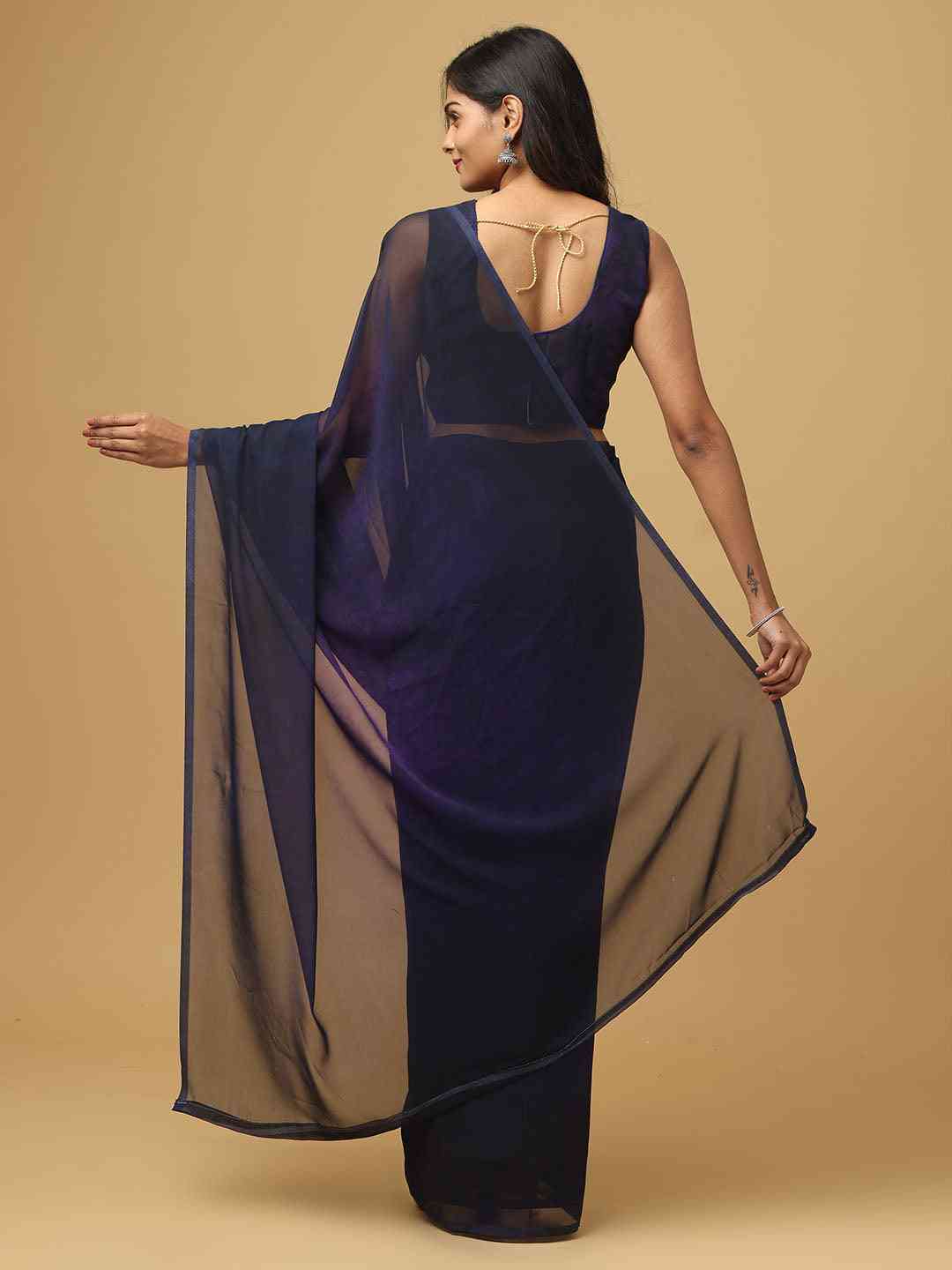  Ombre Soft Georgette Digital Print Party Wear Saree