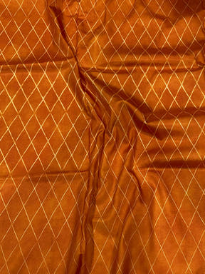 Orange Leheriya Gamthi Silk Sarees