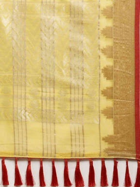 Festive Soft Orgenza Zari Weaving Saree