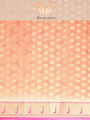  Cream Colour Pure Organza Banarasi Zari Work Saree