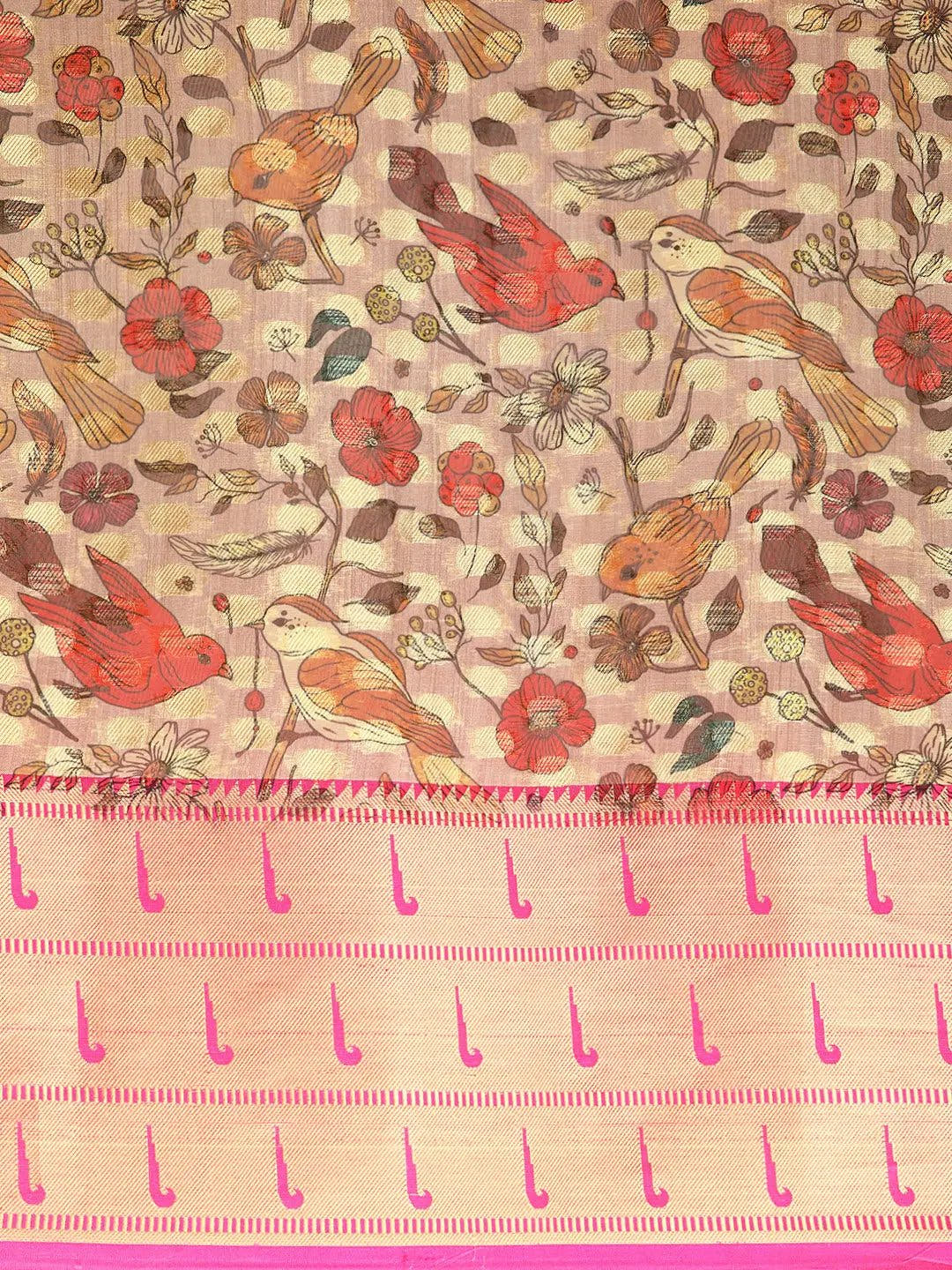  Cream Colour Pure Organza Banarasi Zari Work Saree