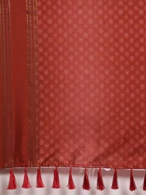 Soft Silk Kalamkari Saree With Digital Flower Print