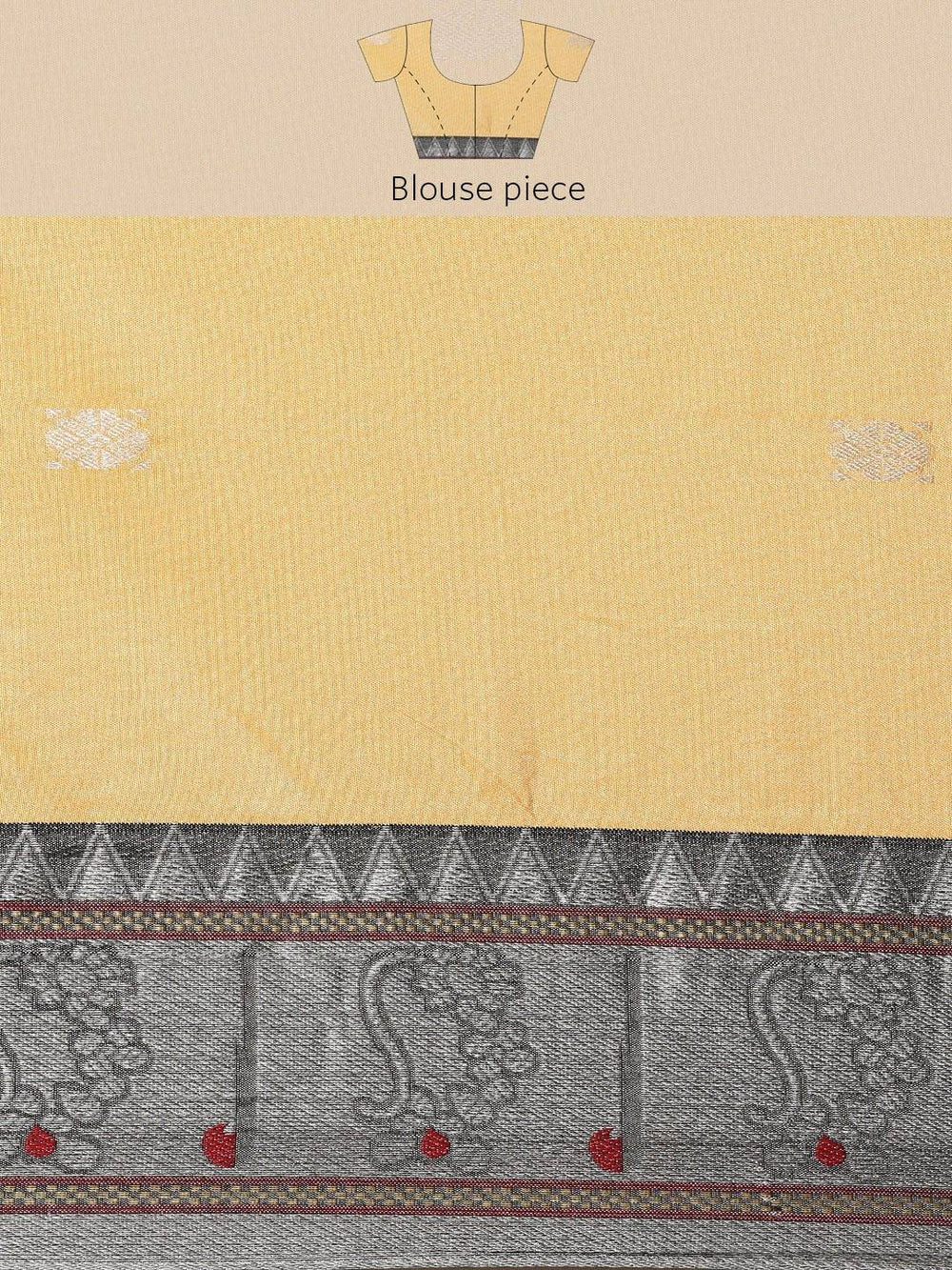 Beautiful Yellow Silk Cotton Paithani Saree