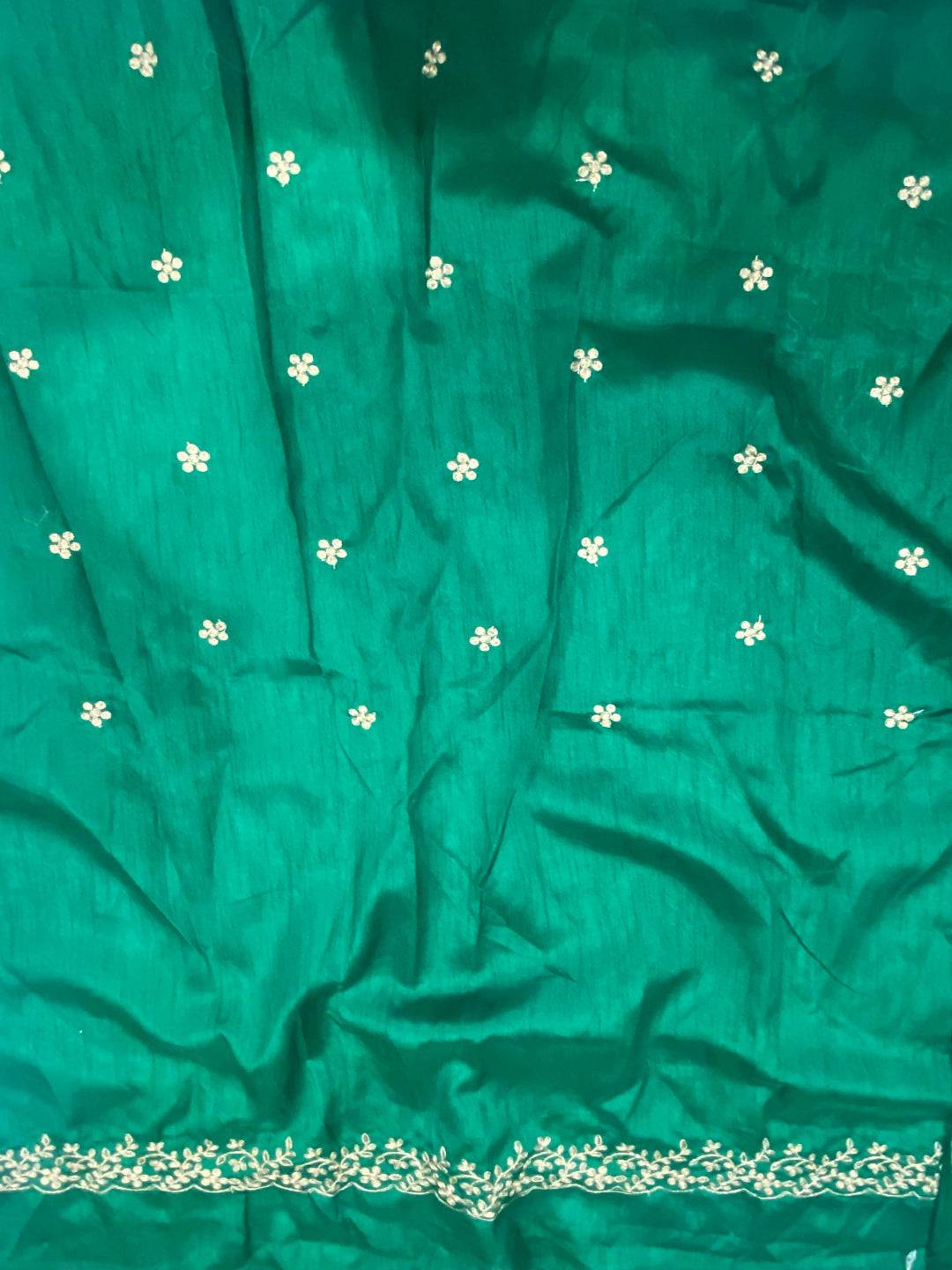 Green Soft Georgette Bandhej Print Saree