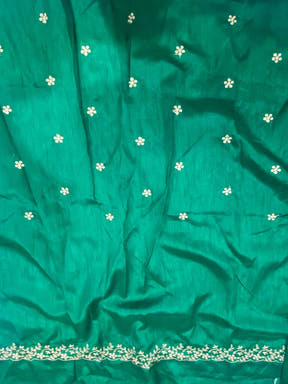 Green Soft Georgette Bandhej Print Saree