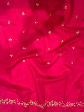 Pink Soft Georgette Bandhej Print Saree

