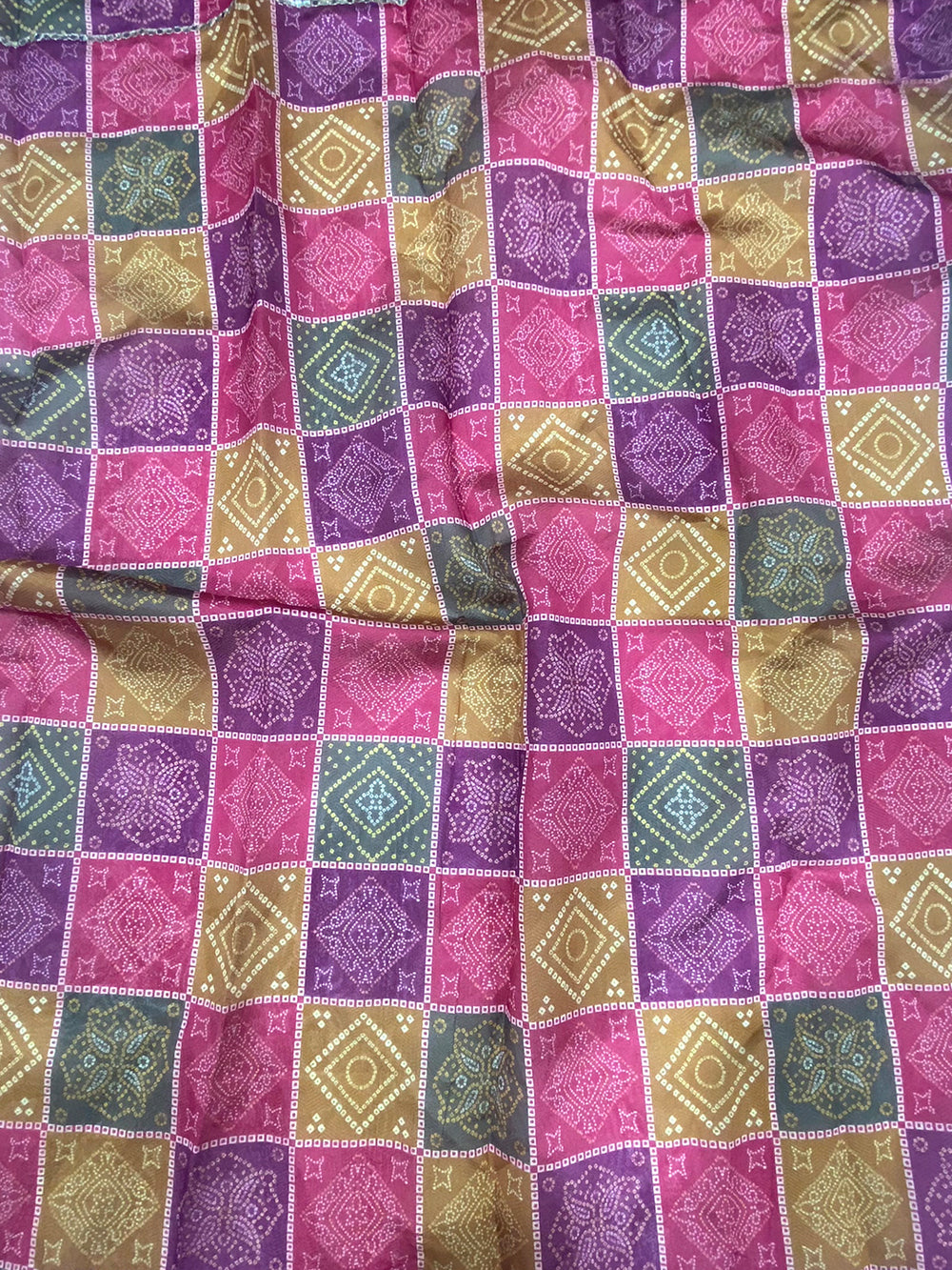 Pink Patch Butta Soft Silk Saree