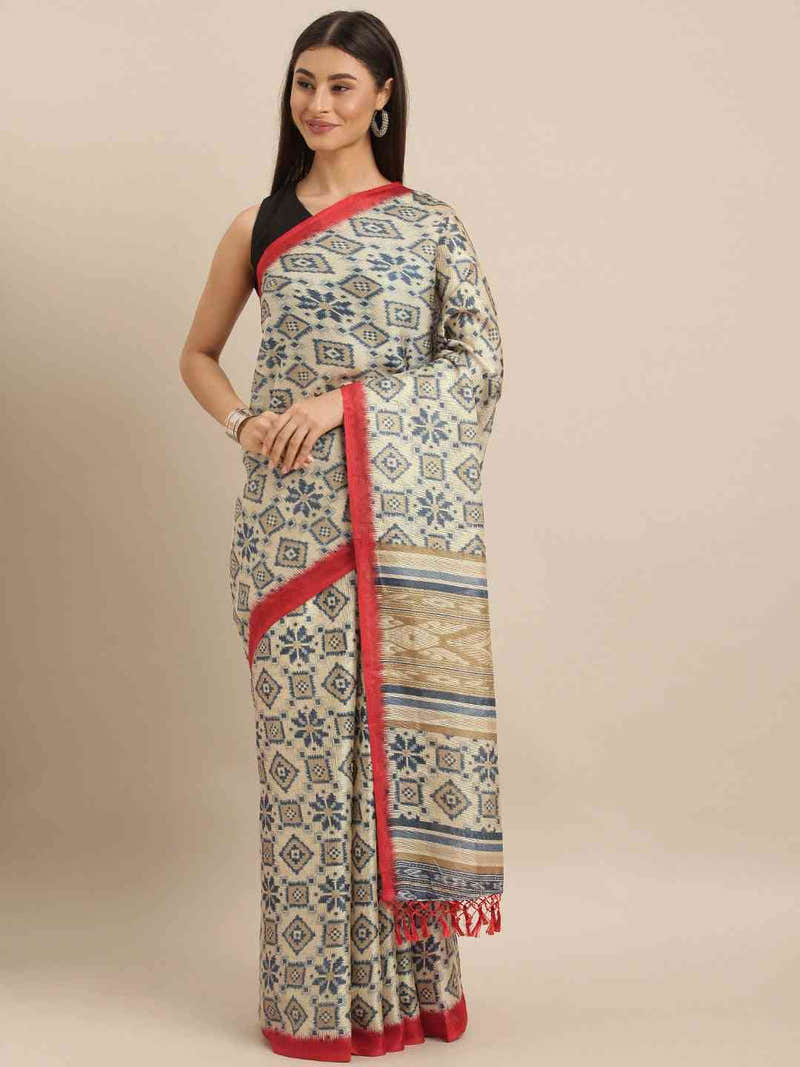 Patola Silk Saree With Ethnic Motifs