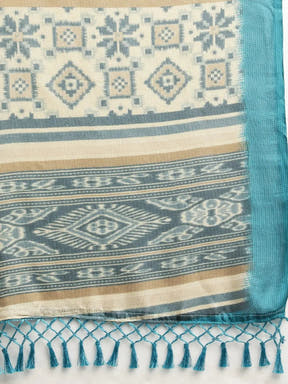 Beautiful Patola Silk Saree With Ethnic Motifs Work