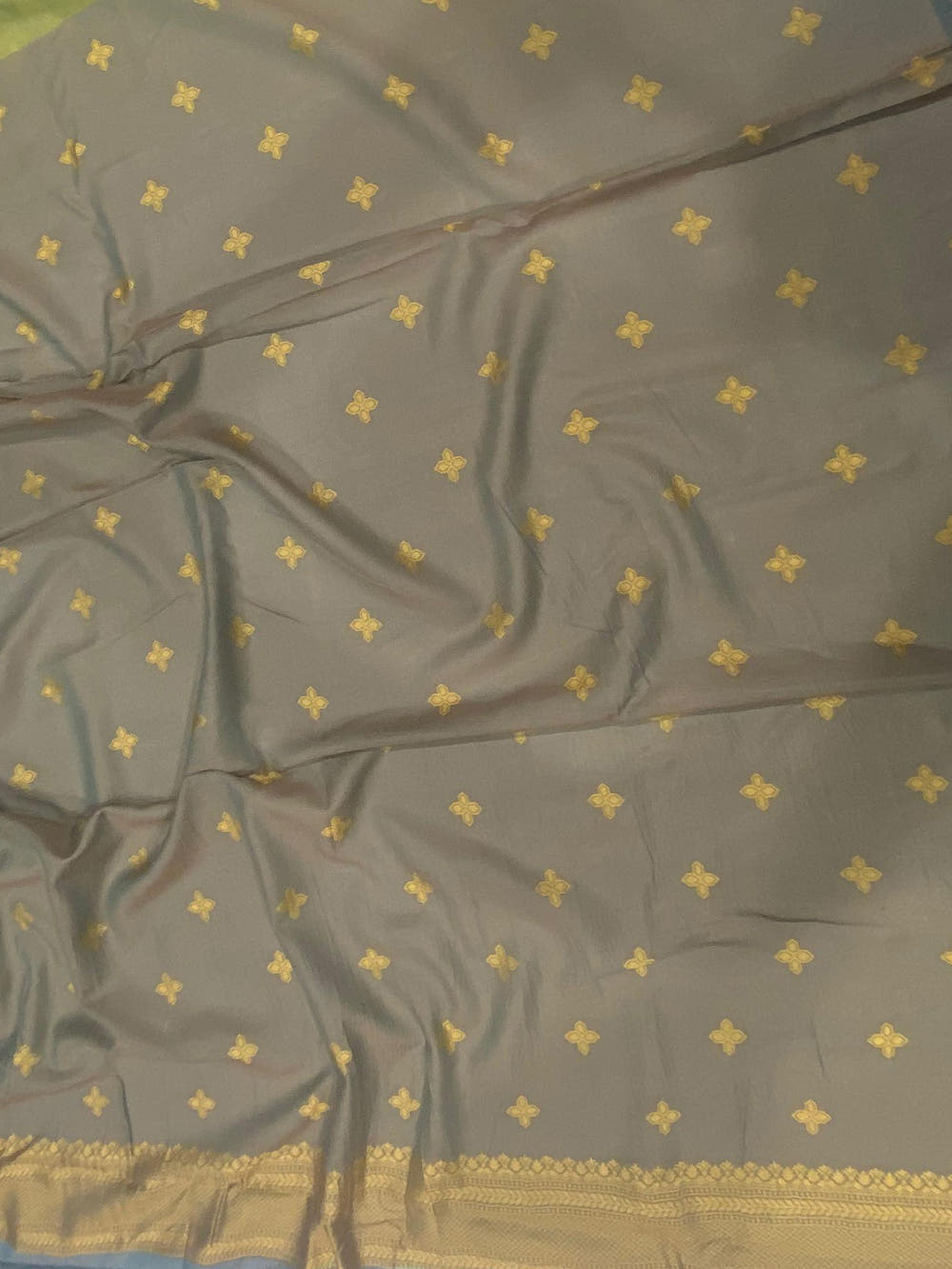 Lime Patola And Kalamkari Fusion Saree