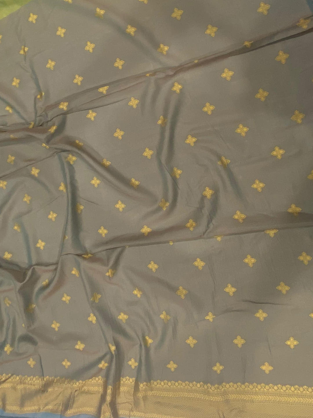 Lime Patola And Kalamkari Fusion Saree